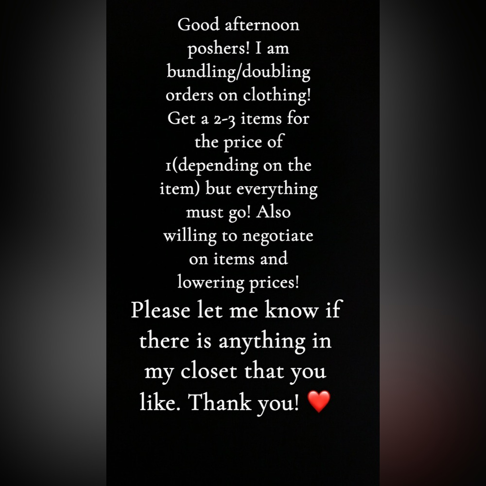 Promotional Offer on Closet Items